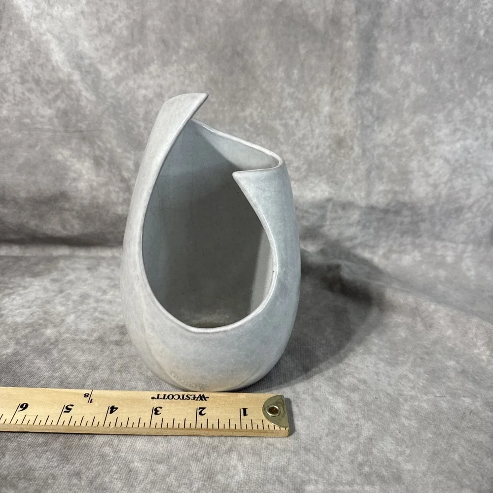 Frankoma Vintage Ceramic Candle Holder Votive Pillar White Glaze #21